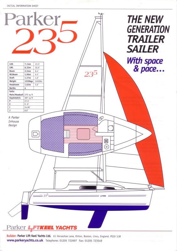 The Parker 235 best in class trailer sailer